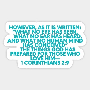 Bible Verse 1 Corinthians 2:9 Sticker